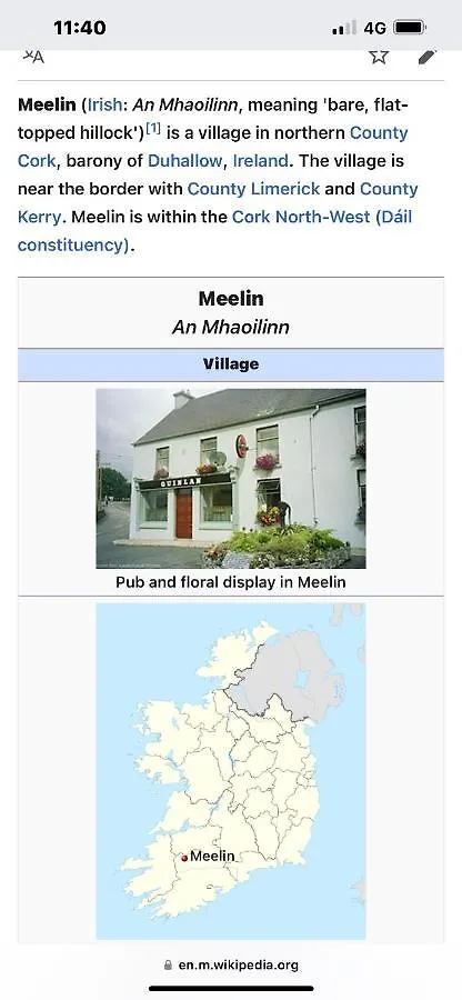Holiday home Meelin Cottage Cork Ireland